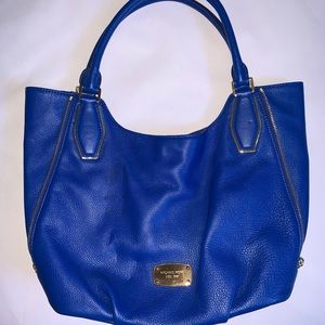 Blue leather Michael Kors purse/handbag